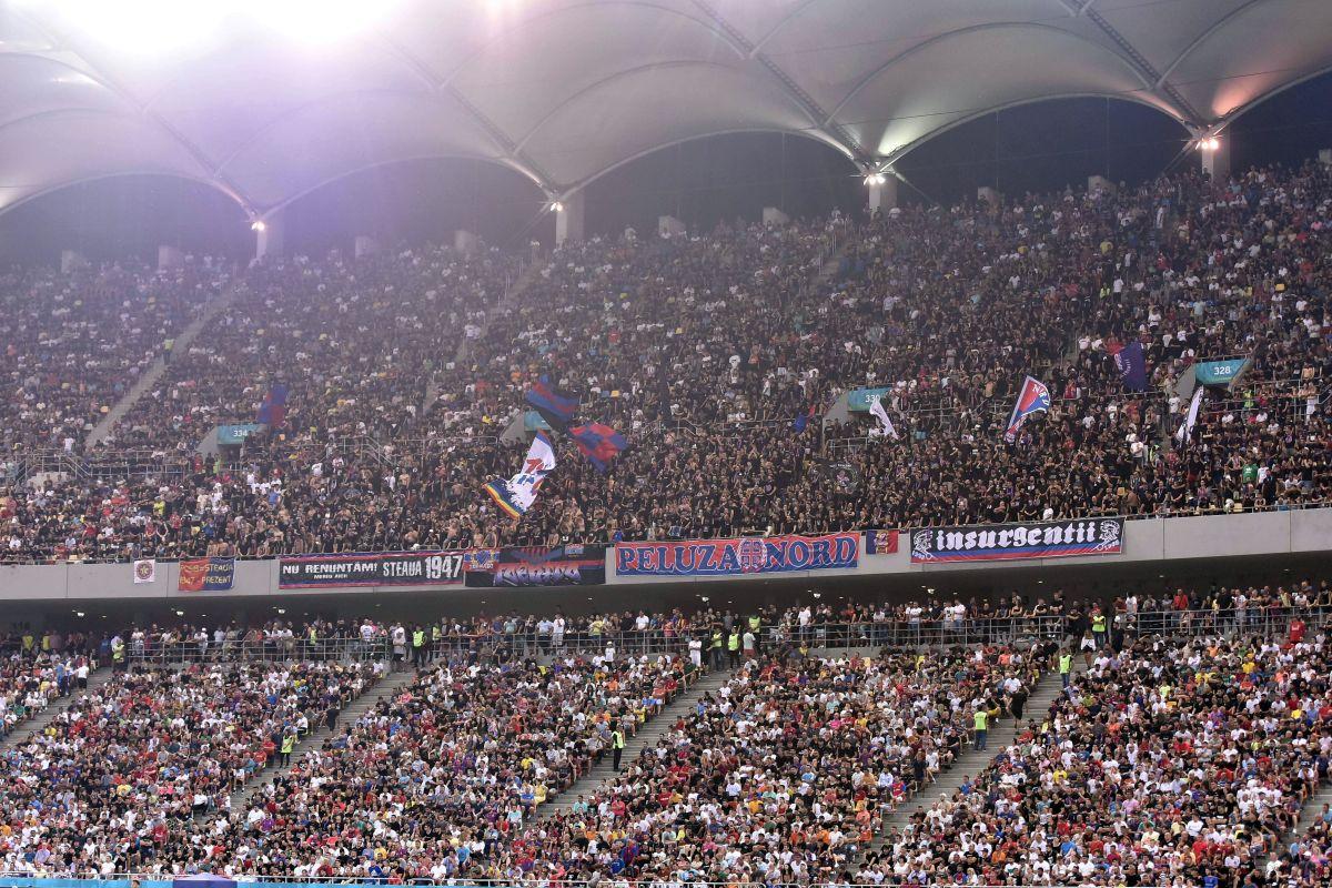 Atmosferă superbă creată de cei 30.000 de oameni prezenți la FCSB - Viking