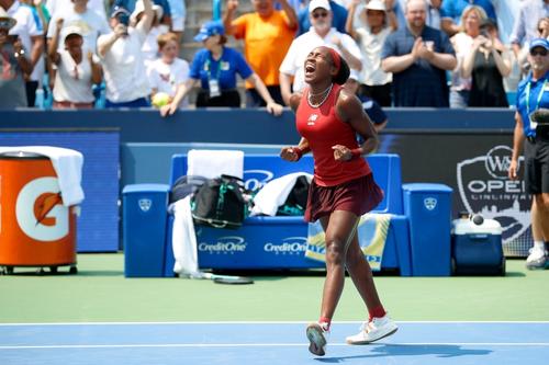 Coco Gauff bucurându-se la finalul partidei FOTO Imago Images