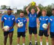 Dragoș Firțulescu, al doilea din stânga, la antrenamentele lui Malappuram FC / Sursă foto: Facebook