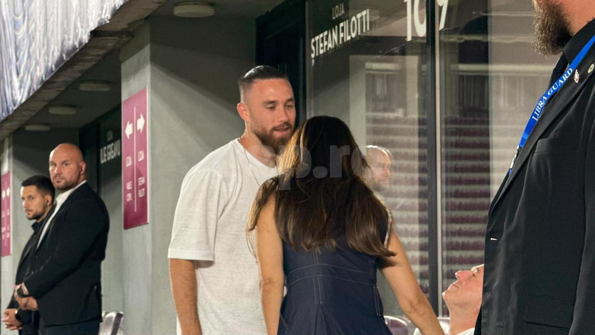 Jucătorul de la FCSB a apărut în Giulești și s-a îmbrățișat cu patroana milionară, la meciul de Champions League