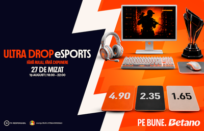 Freebet de 27 lei la Counter Strike 2 pe Betano