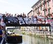 Fanii lui Newcastle, petrecere pe străzile din Milano