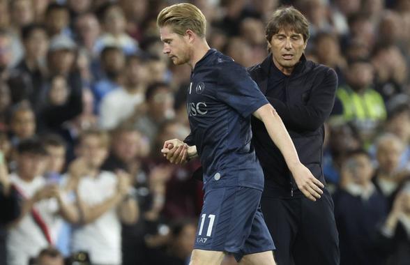 Antonio Conte: „Fără cartonașul roșu am fi fost în joc” » De Bruyne? „Uneori diavolul intervine”