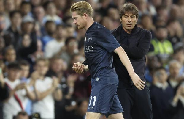 Antonio Conte: „Fără cartonașul roșu am fi fost în joc” » De Bruyne? „Uneori diavolul intervine”