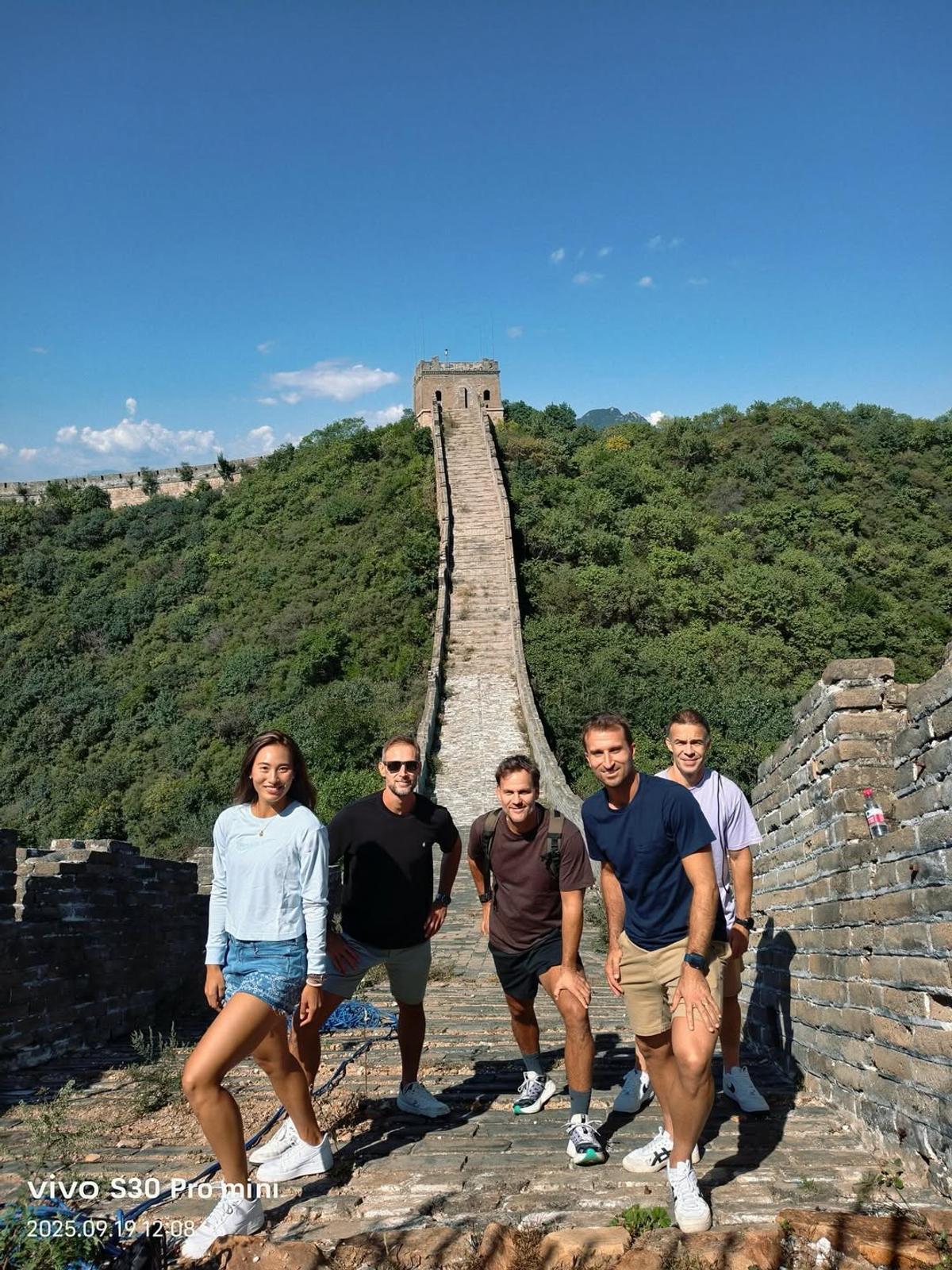Qinwen Zheng, imagini de la Marele Zid Chinezesc
