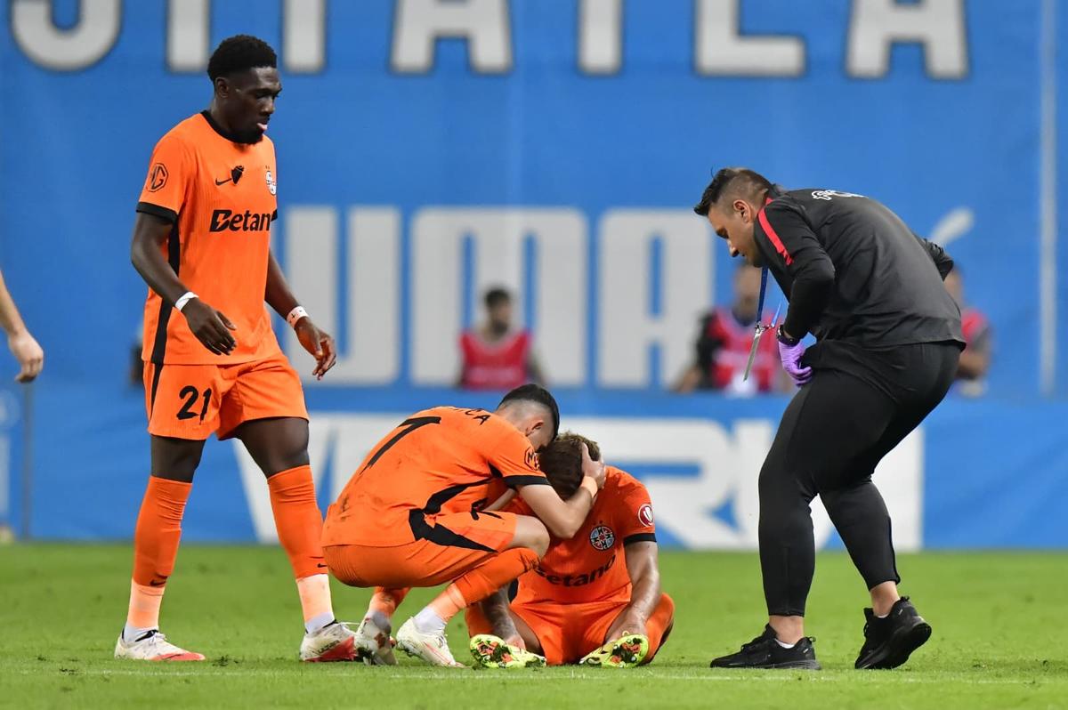 Denis Drăguș s-a accidentat în Craiova - FCSB