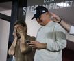 Dan Șucu răspunde la telefon, la câteva minute după golul fiului său FOTO: Ionuț Iordache (GSP)