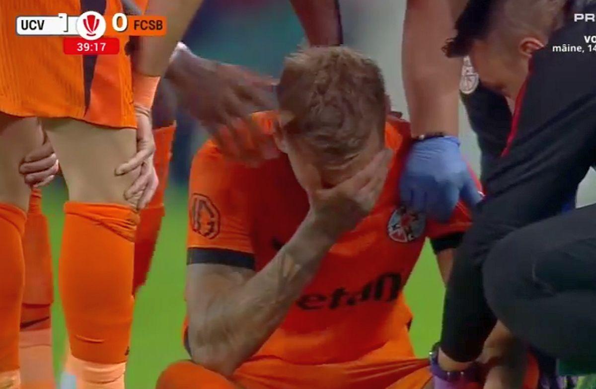 Denis Drăguș s-a accidentat în Craiova - FCSB