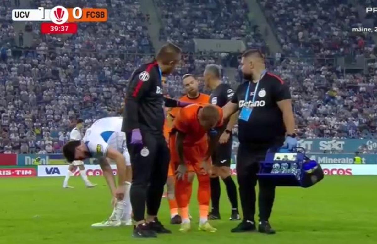 Denis Drăguș s-a accidentat în Craiova - FCSB