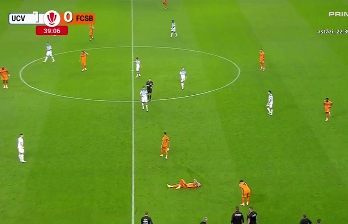 Denis Drăguș s-a accidentat în Craiova - FCSB