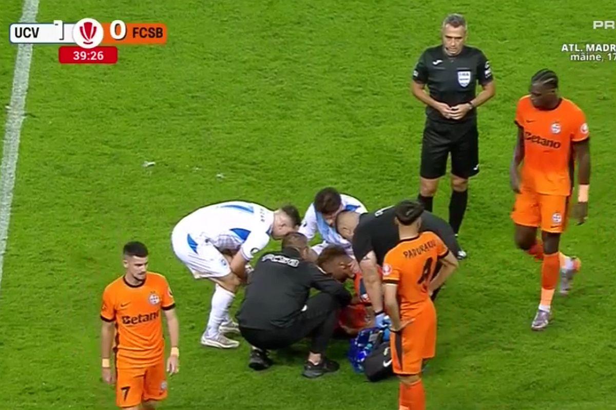 Denis Drăguș s-a accidentat în Craiova - FCSB
