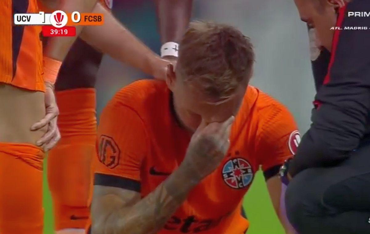 Denis Drăguș s-a accidentat în Craiova - FCSB