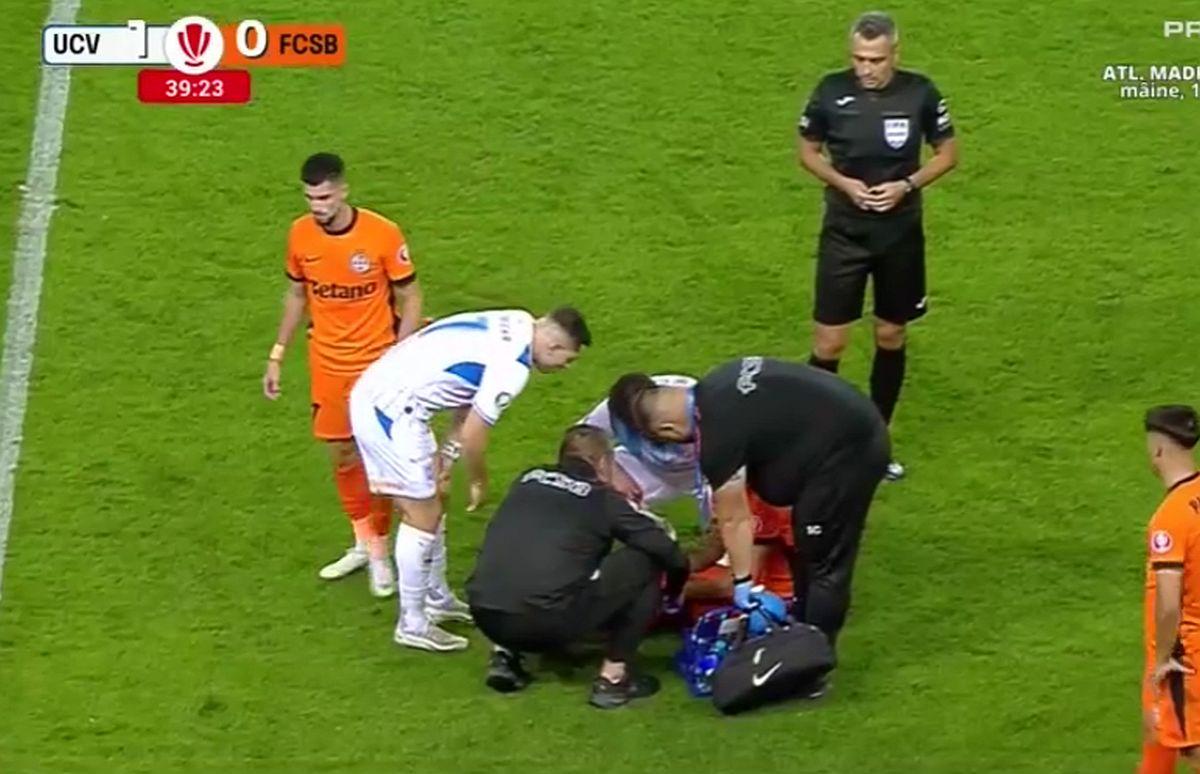 Denis Drăguș s-a accidentat în Craiova - FCSB