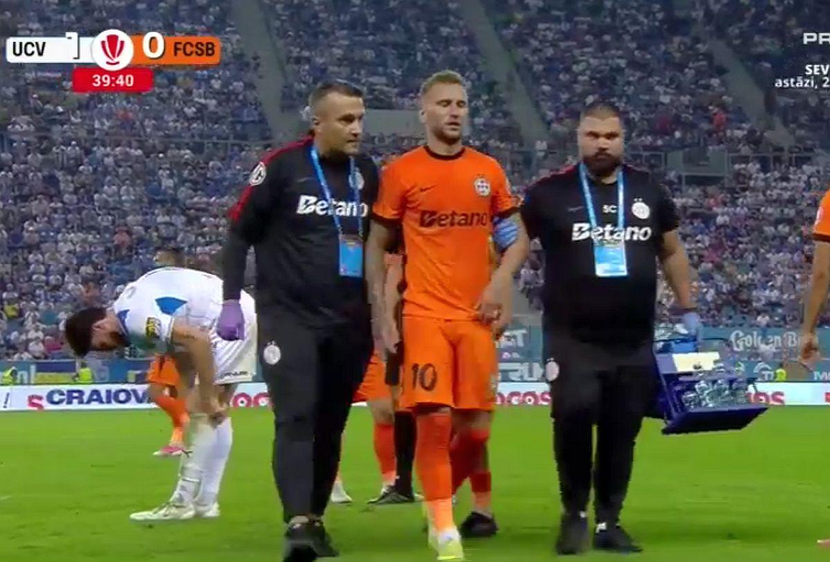 Denis Drăguș s-a accidentat în Craiova - FCSB