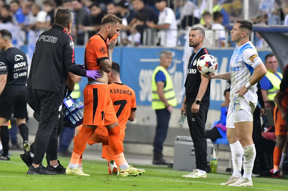 Denis Drăguș s-a accidentat în Craiova - FCSB