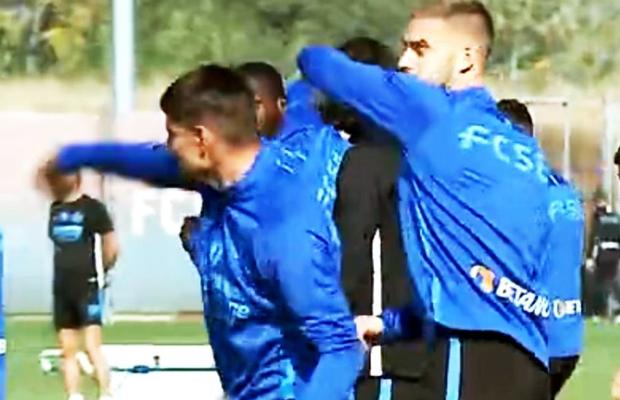 VIDEO Ce-a fost asta? Bogdan Planic și Iulian Cristea s-au „împuns” la ultimul antrenament al FCSB-ului » Cine a aplanat conflictul