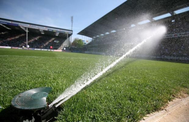 EXCLUSIV // VIDEO Situație incredibilă la un club din Liga 1! Antrenorul, nevoit să ude terenul cu furtunul: „M-am milogit de conducere să monteze aspersoare! Erau 60 de lei”