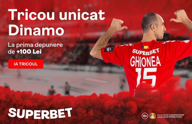 Îmbracă un super tricou original ediție specială. Prinde oferta Superbet dedicată fanilor supercampionilor de la Dinamo și iubitorilor handbalului!