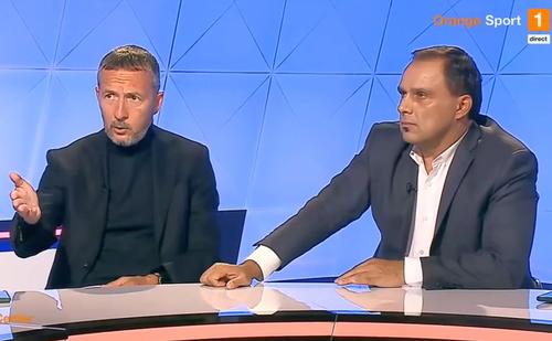 Mihai Stoica și Basarab Panduru, în studioul Orange Sport