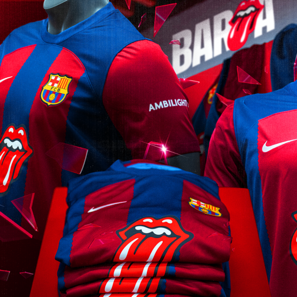 Barcelona va purta pe tricouri legendarul logo al trupei Rolling Stones la El Clasico