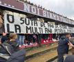 Mesajul afișat de galeria lui Salernitana // foto: Facebook @ Ultras România 1918