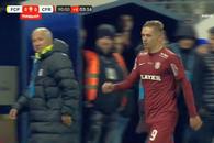SFIDĂTOR: schimbat în prelungiri, Louis Munteanu l-a smucit pe Panin și l-a ignorat pe Dan Petrescu!