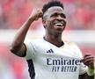 Chipul lui Vinicius Junior (24 de ani), aripa stânga de la Real Madrid și favorit pentru câștigarea Balonului de Aur, va fi proiectat pe fațada unui bloc din sectorul 4 din București.