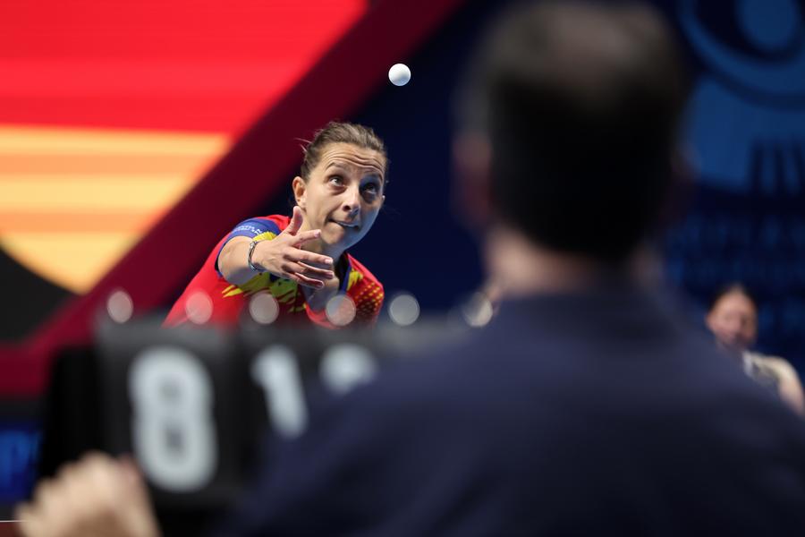 Eliza Samara în acțiun FOTO ETTU Echipa feminină a României a fost învinsă cu 3-0 de Germania în finala Campionatului European