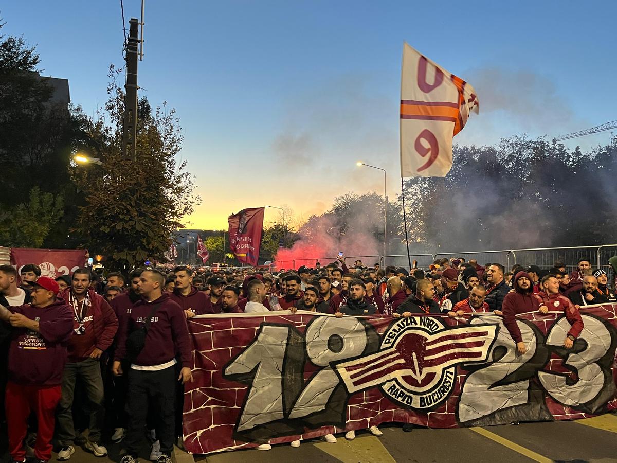 Internaționalul român a apărut în „corteo” rapidist condus de „Bocciu” la Arena Națională!