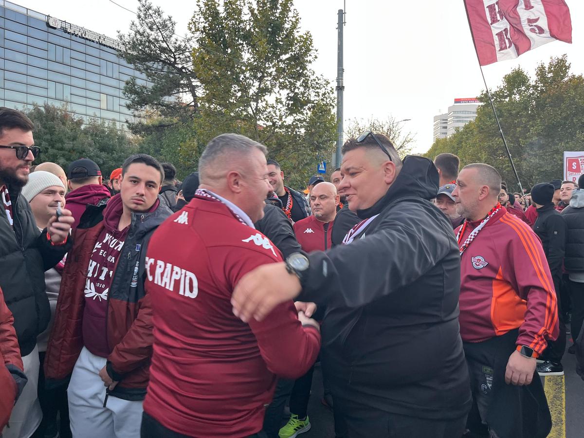 Internaționalul român a apărut în „corteo” rapidist condus de „Bocciu” la Arena Națională!