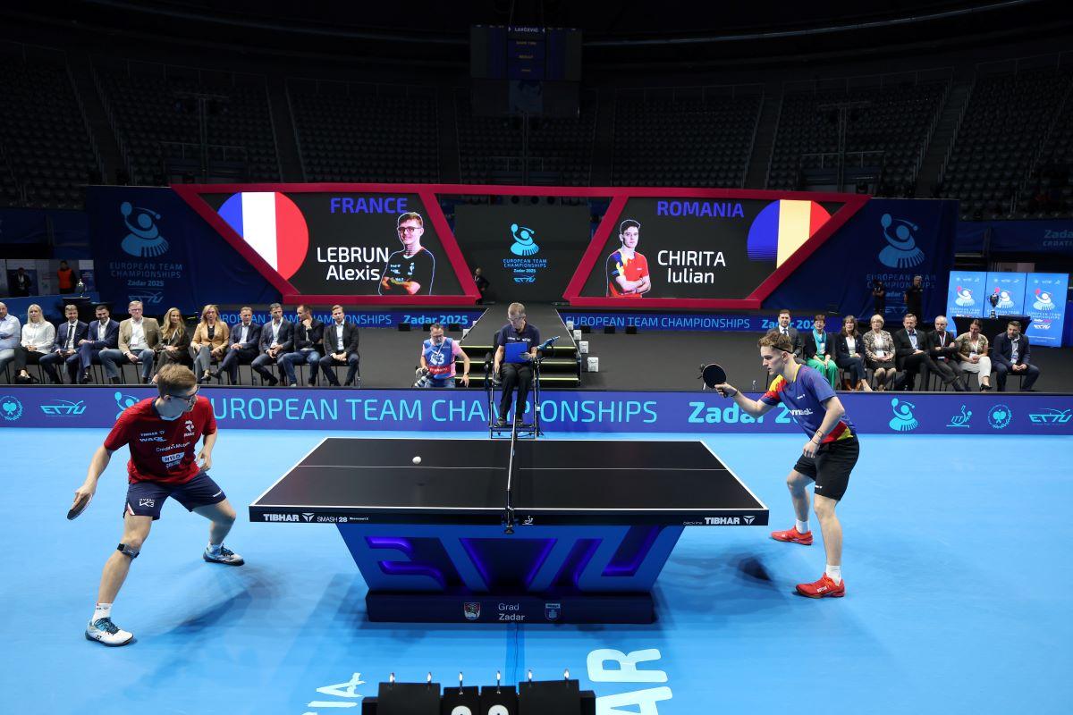 România, vicecampioană europeană la tenis de masă, după o înfrângere clară în fața Franței