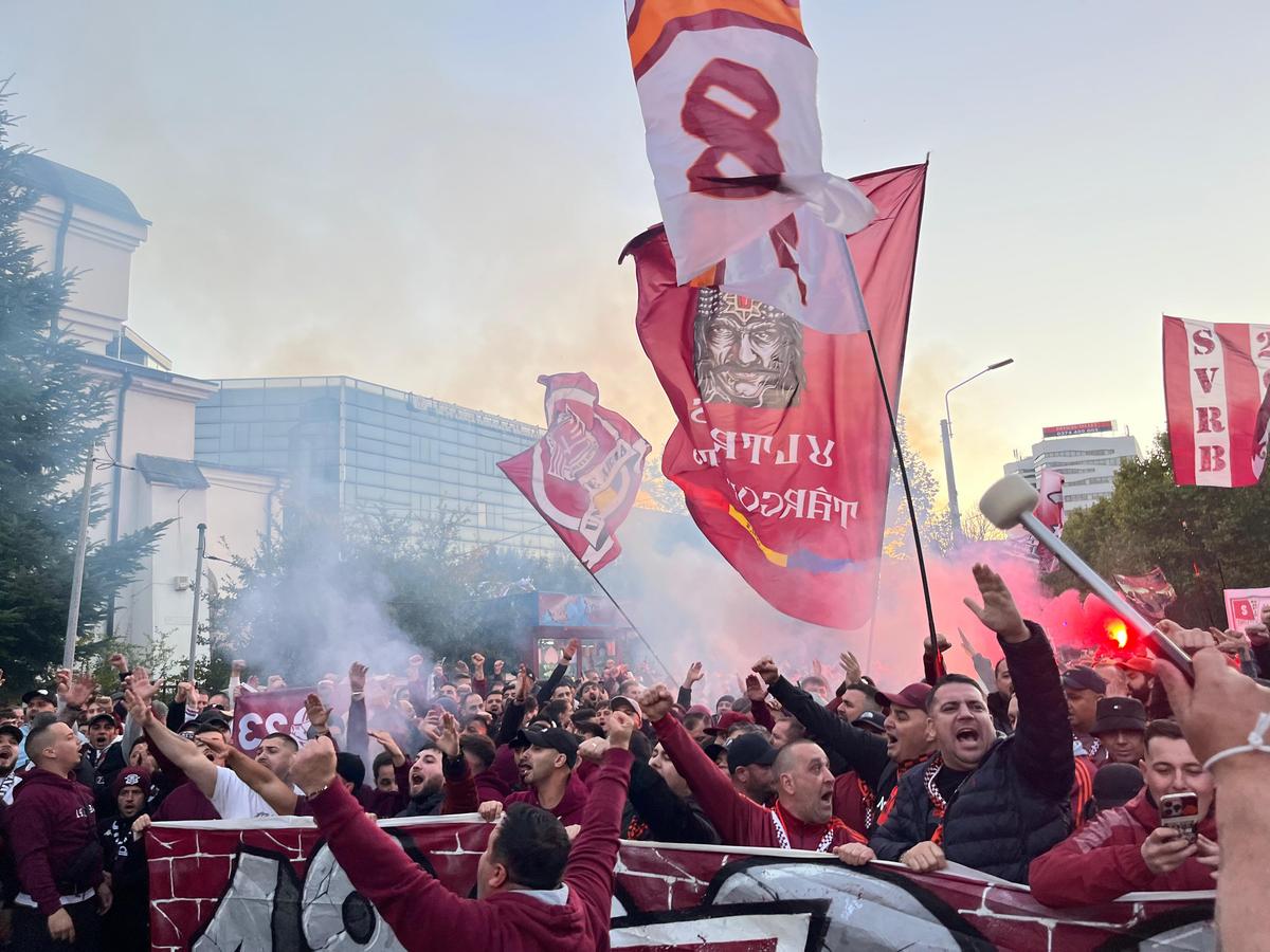 Internaționalul român a apărut în „corteo” rapidist condus de „Bocciu” la Arena Națională!