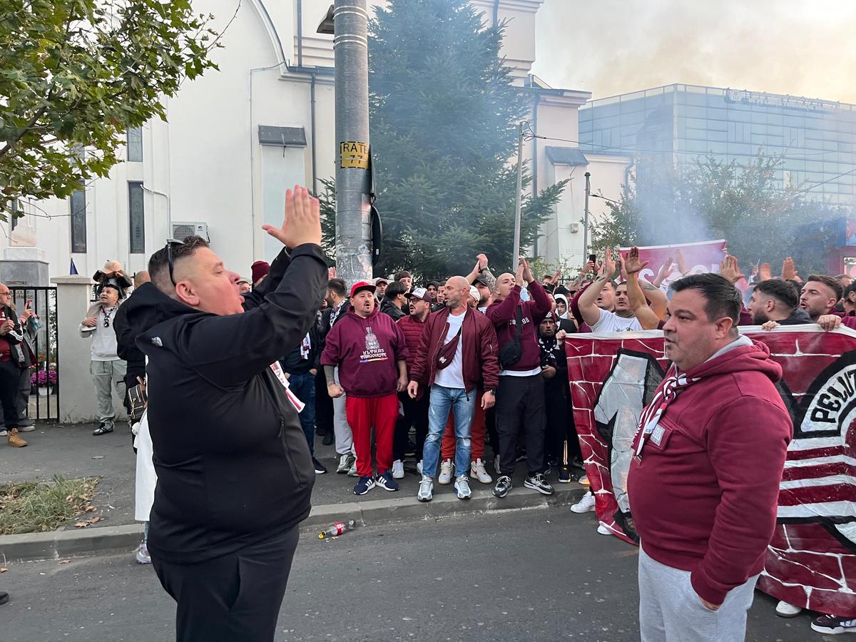 „Corteo” Rapid, înaintea meciului cu Dinamo
