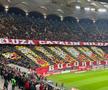 Scenografia afișată de fanii lui Dinamo la meciul cu Rapid