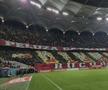 Scenografia afișată de fanii lui Dinamo la meciul cu Rapid