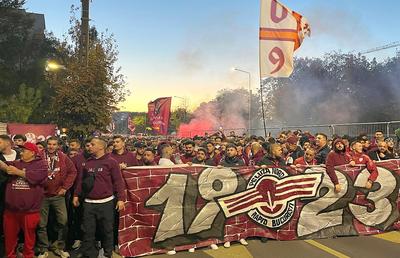 Internaționalul român a apărut în „corteo” rapidist condus de „Bocciu” la Arena Națională!