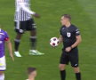 Decizie ciudată de arbitraj, în Universitatea Cluj - FC Argeș // FOTO: captură Prima Sport