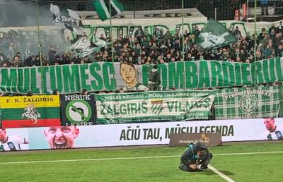 „Mulțumim, Bombardierule!” » Mesaj în limba română pe stadionul din Europa, la retragerea fostului campion din Liga 1