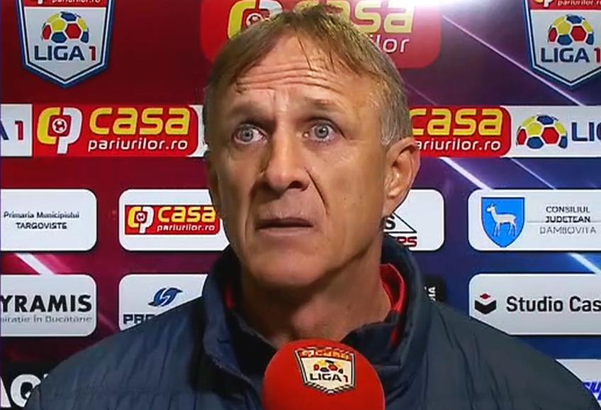 Chindia și Rapid au încheiat la egalitate, scor 2-2, în prima etapă a returului Ligii 1. Emil Săndoi (56 de ani) a criticat aprig arbitrajul brigăzii conduse de Andrei Chivulete.