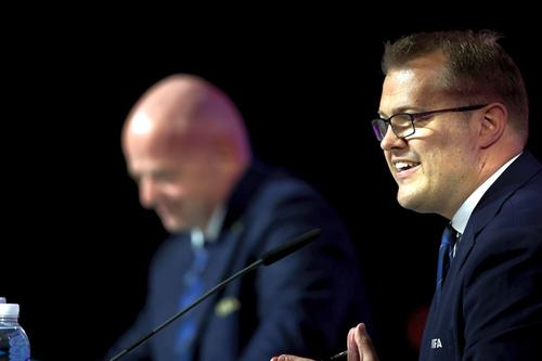 Bryan Swanson, zâmbitor la conferința de presă de sâmbătă / Sursă foto: Guliver/Getty Images
