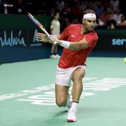 Rafael Nadal vs. Botic van de Zandschulp, primul meci al confruntării Spania-Olanda din sferturile Cupei Davis/Foto: Getty Images