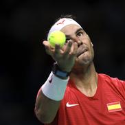 Rafael Nadal vs. Botic van de Zandschulp, primul meci al confruntării Spania-Olanda din sferturile Cupei Davis/Foto: Getty Images