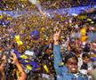 Bucuria fanilor din Insulele Curacao, după calificarea istorică la Mondiale obținută la Kingston contra Jamaicăi / Foto: Imago Images