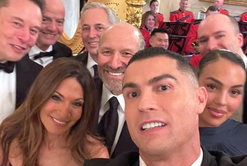 Selfie făcut de Ronaldo la Casa Albă. Foto: Instagram