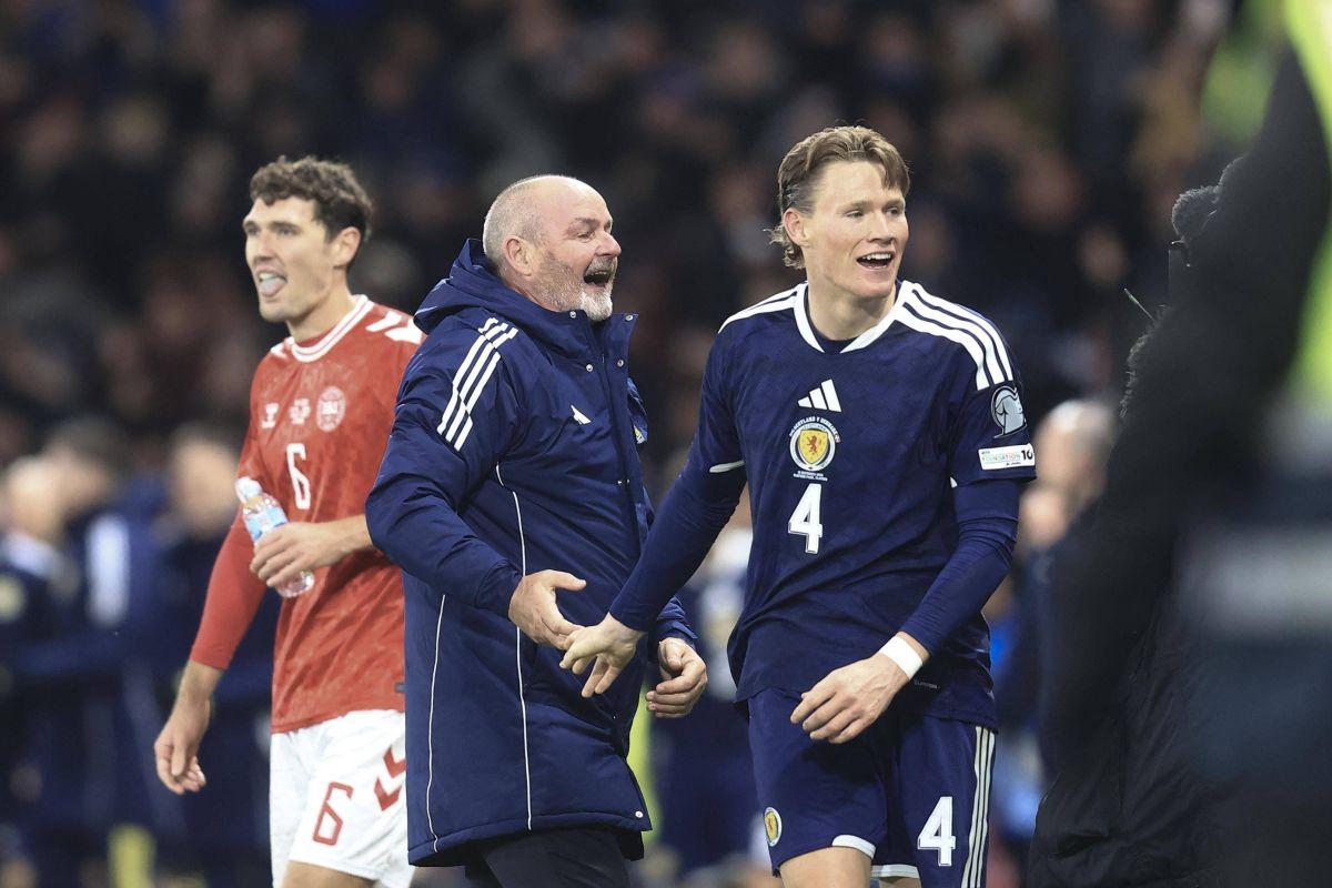 Golul lui Scott McTominay din Scoția - Danemarca