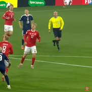 Golul lui Scott McTominay din Scoția - Danemarca / sursă foto: captură Scotland National Team