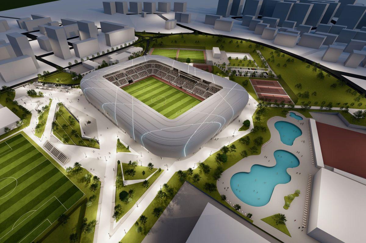 Randări stadion nou Hunedoara