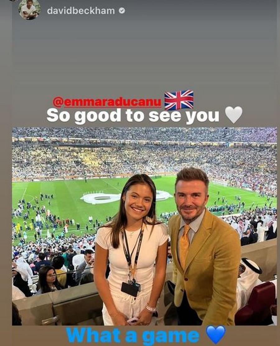 foto Instagram @emmaraducanu Emma Răducanu, prezentă la finala Campionatului Mondial » Cu ce superstar s-a întâlnit în tribune: „O plăcere să te văd”