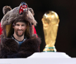 Lionel Messi în costumul de urs tradițional în Comănești, Bacău, fotomontaj: Adrian Drăgan