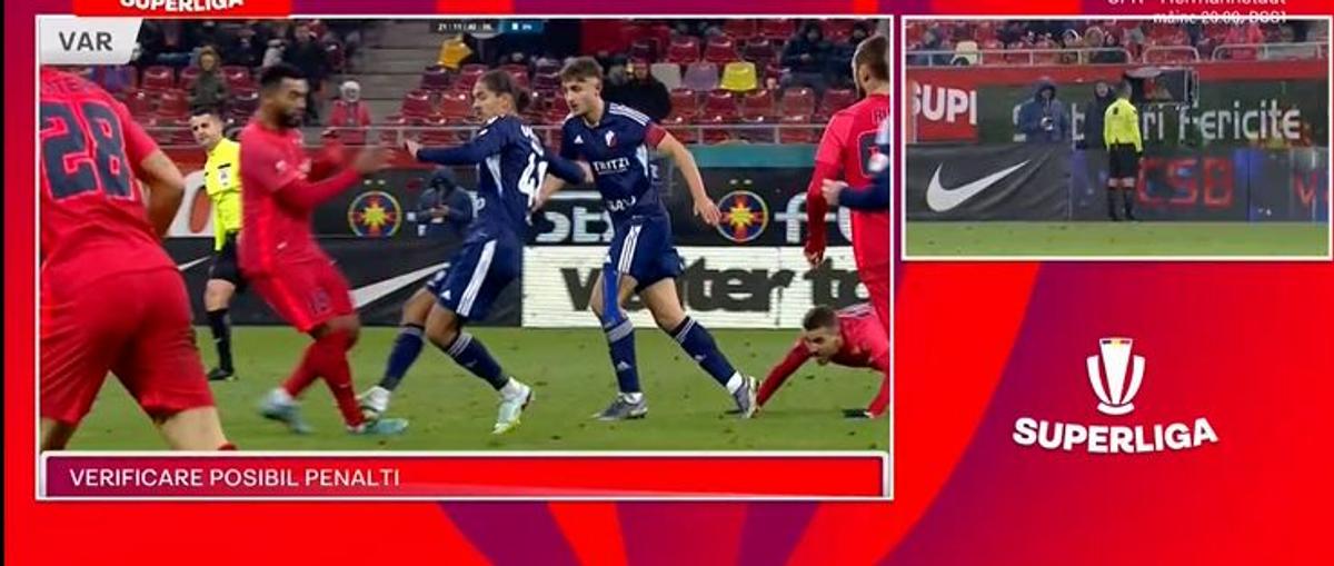 Dawa, salvat de VAR la FCSB - Botoșani » A faultat în careu, dar arbitrul a întors faza